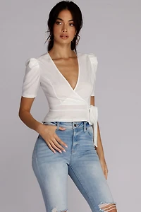 Rep The Peplum Wrap Top