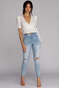 Rep The Peplum Wrap Top