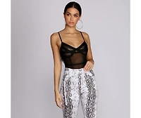 With The Bandage Mesh Bodysuit