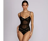 With The Bandage Mesh Bodysuit