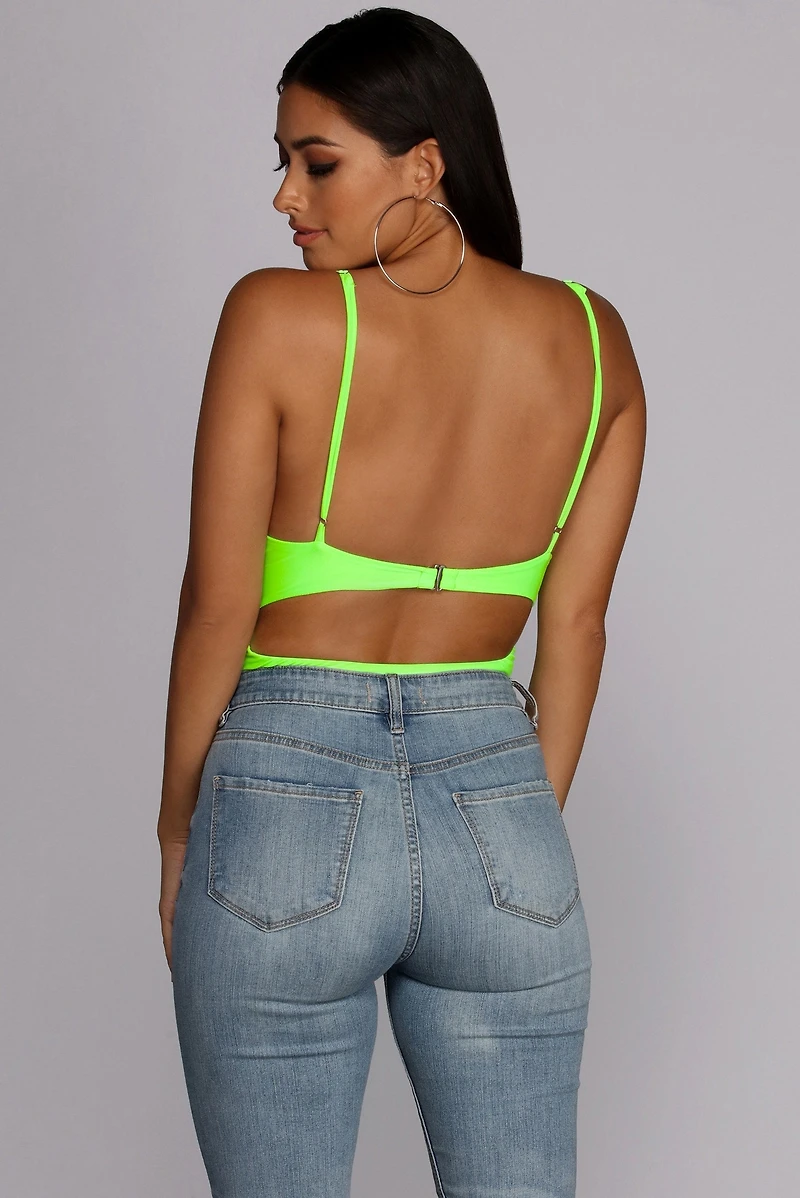 Live Underwire Lace-Up Bodysuit