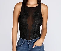 Floral Fantasy Mesh Bodysuit
