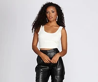 Talk Fuzzy To Me Cropped Tank