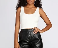 Talk Fuzzy To Me Cropped Tank