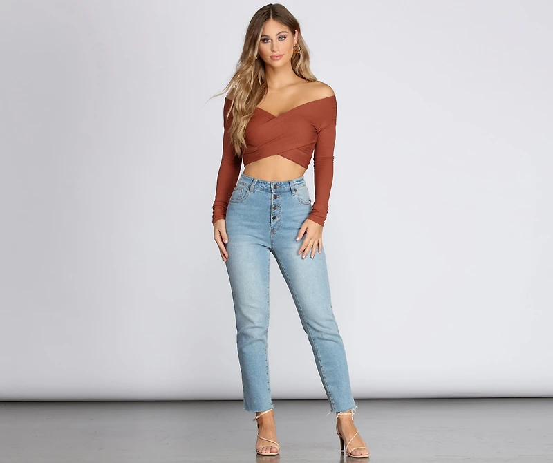 Wrapped Style Crop Top