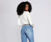 Streamlined Surplice Wrap Top