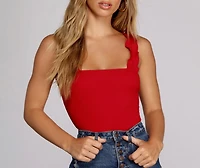 Ruffle Knit Up Bodysuit
