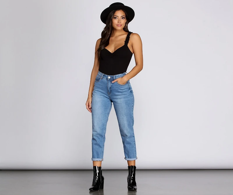 So Easy Cinched Ruffle Tank
