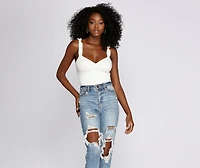 So Easy Cinched Ruffle Tank