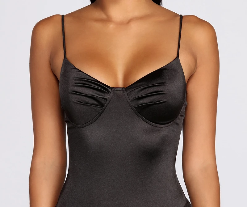 Run Away With Me Satin Bodysuit