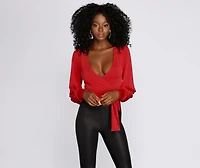 Slinky Wrap Top