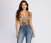 Animal Instincts Ruffle Tank