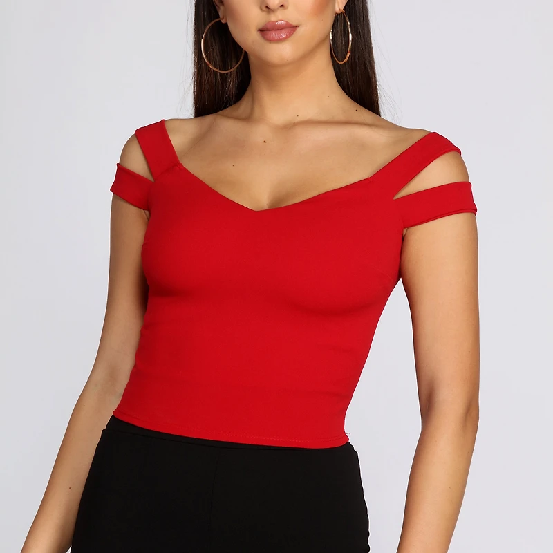 Stylish Straps Sweetheart Top