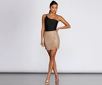 One Shoulder Basic Bodysuit