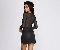 Mesh Mania Twist Front Top