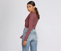 Streamlined Surplice Wrap Top