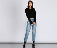 A Little Edge Long Sleeve Top