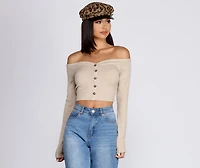 Buttoned Basics Crop Top