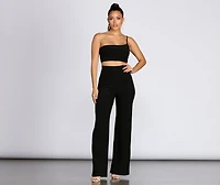 Shimmer One Shoulder Crop Top