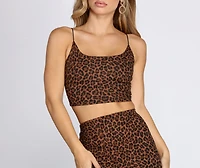 Sassy Spots Leopard Ribbed Tank