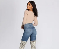 Pleated Puff Sleeve Bodysuit