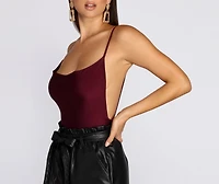 On It Cowl Neck Bodysuit