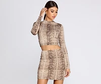 Snake It Up Crop Top