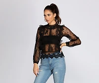 Crochet Cutie Long Sleeve Top