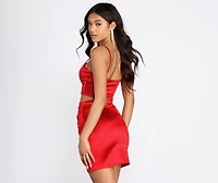 Sizzle Satin Crop Top