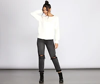 Feeling Cozy Fuzzy Pullover Sweater