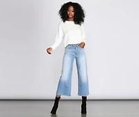 Brushed Knit Boat Neck Pullover