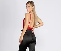 On It Cowl Neck Bodysuit