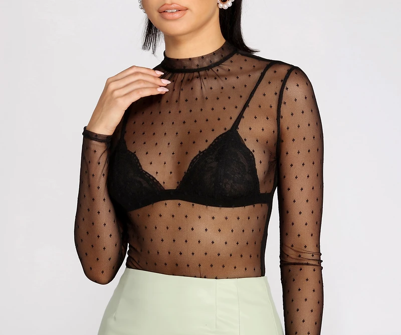 Crushin' On You Mesh Top