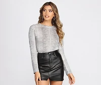 Show-Off Snake Print Top
