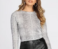 Show-Off Snake Print Top