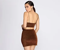 Glitter Queen Knit Crop Top