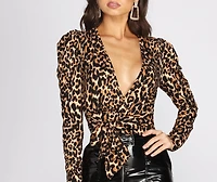 Oh So Sassy Leopard Print Top