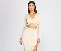 Heartbreaker Knot Twist Crop Top