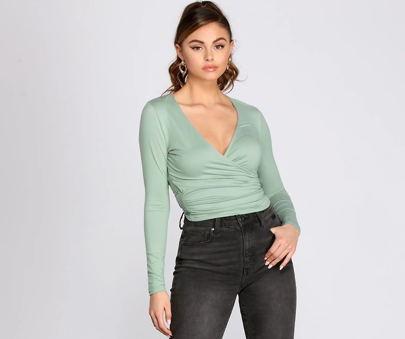 Wrapped Simple Style Top
