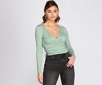 Wrapped Simple Style Top