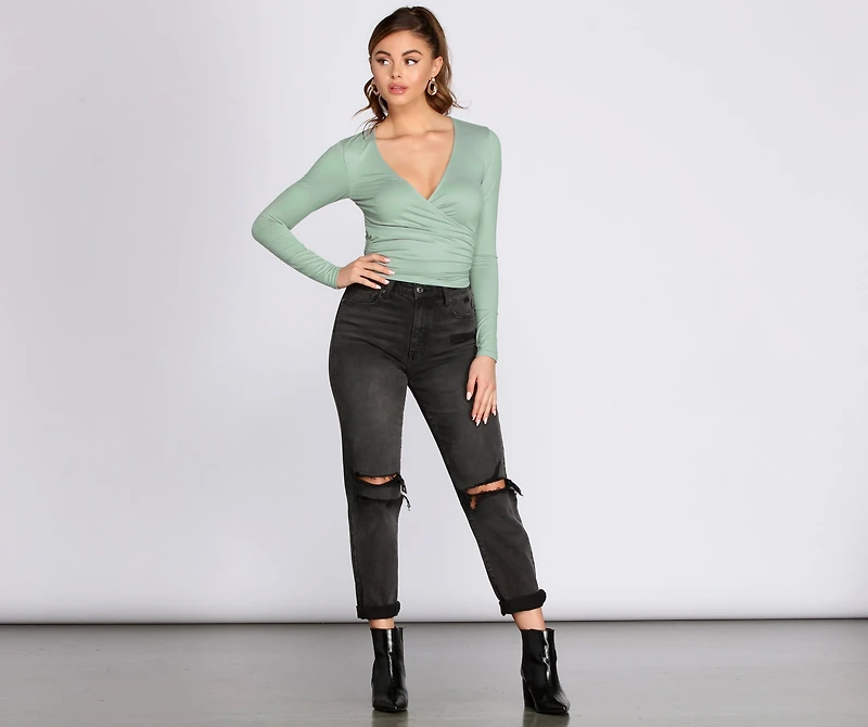 Wrapped Simple Style Top