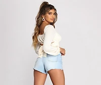 Tied Up Cropped Knit Top