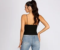 Perf Knit Cami Top