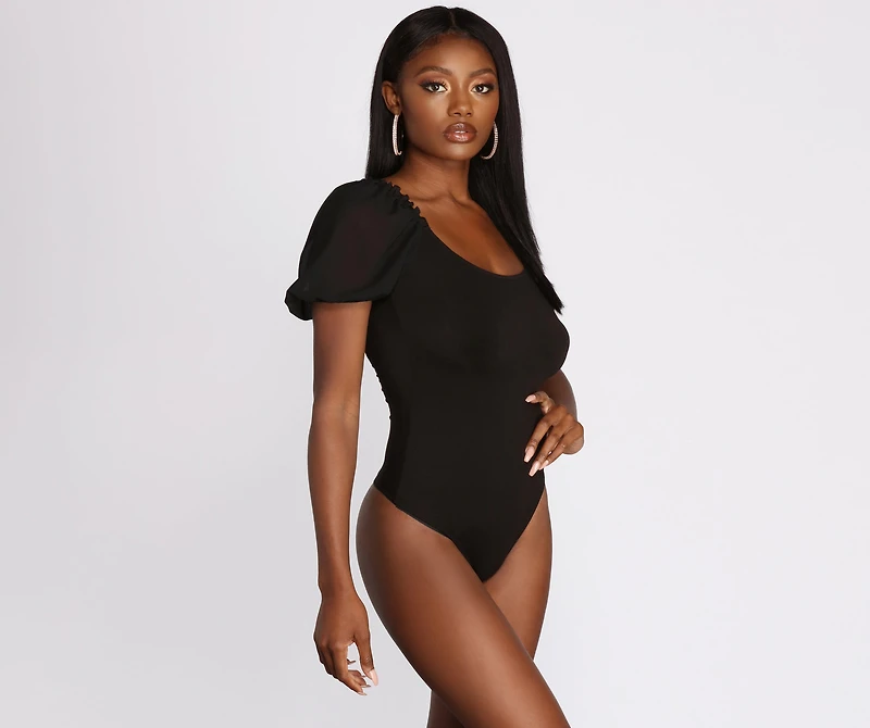 From Sheer On Out Scoop Back Bodysuit