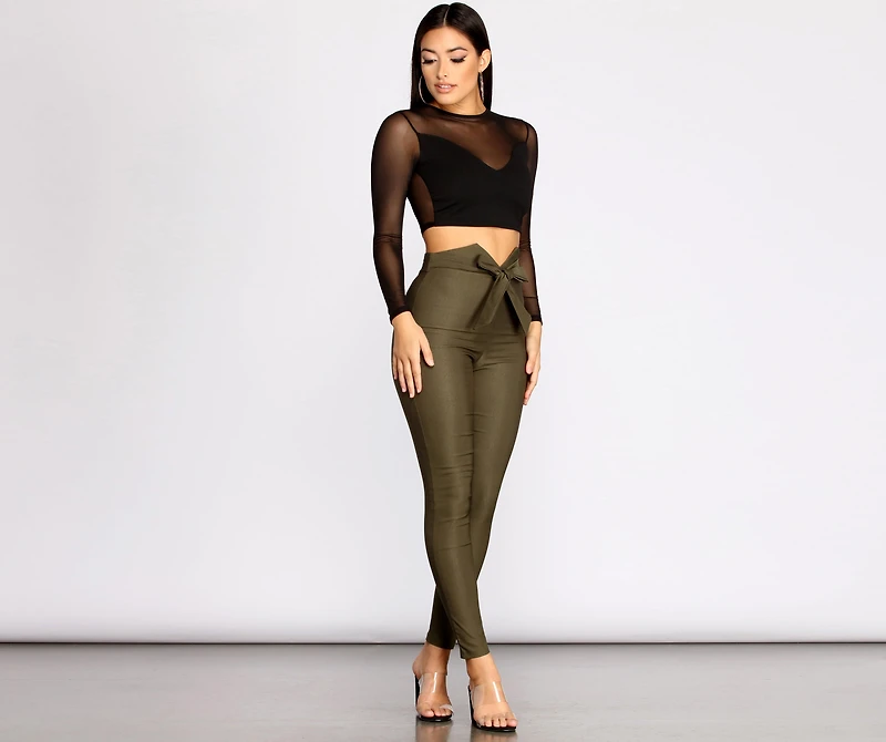 Catch Me Cropped Mesh Top