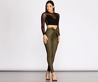 Catch Me Cropped Mesh Top