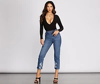 Plunge V Neck Bodysuit