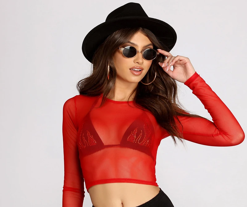 A Mesh Mood Crop Top