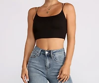 Double Strap Basic Crop Top