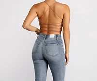 Sexy Strappy Back Crop Top